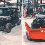 UTV Fitted with Boss Snowplow Compact V-Blade