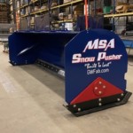 MSA 14′ Snowpusher w/ Floating Shoe to Prevent Scraping – Made to Order