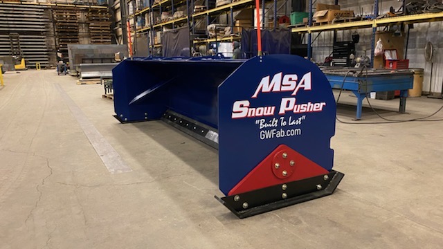 MSA 14' Snowpusher w/ Floating Shoe to Prevent Scraping - Made to Order