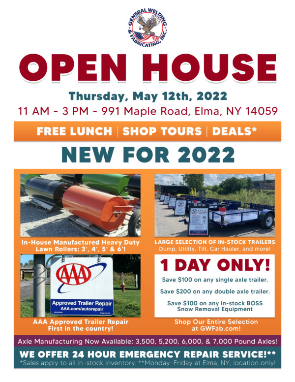 Spring Open House Dates Announced! General Welding & Fabricating, Inc.