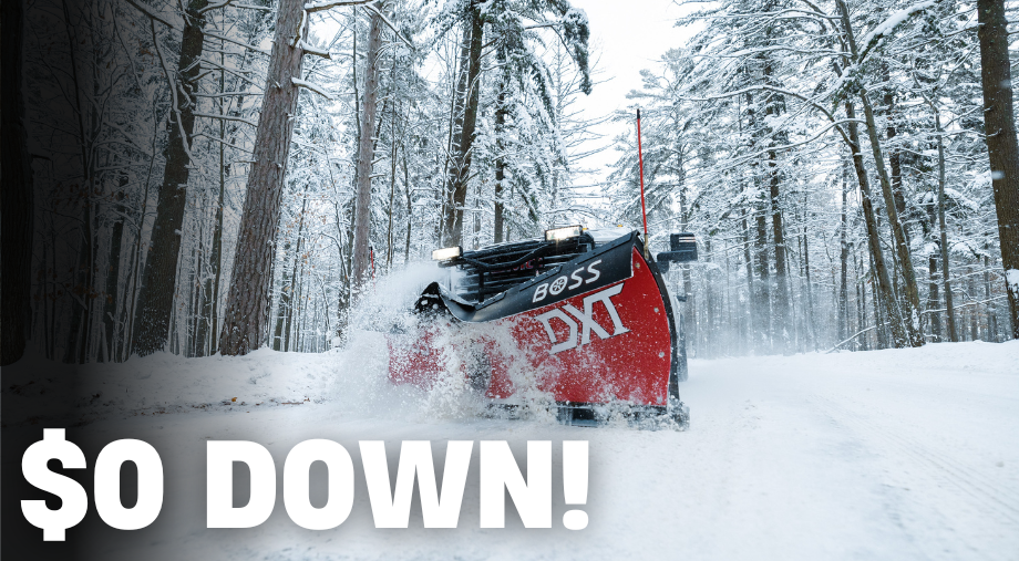 Special Retail Financing on BOSS Snowplows: $0 Down, No Payments for 6 Months!