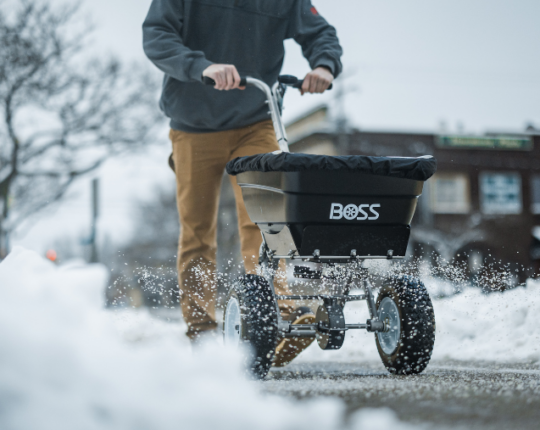 GIVEAWAY: Keep Your Business Safe & Welcoming This Winter with the BOSS WBX Walk-Behind Spreader!