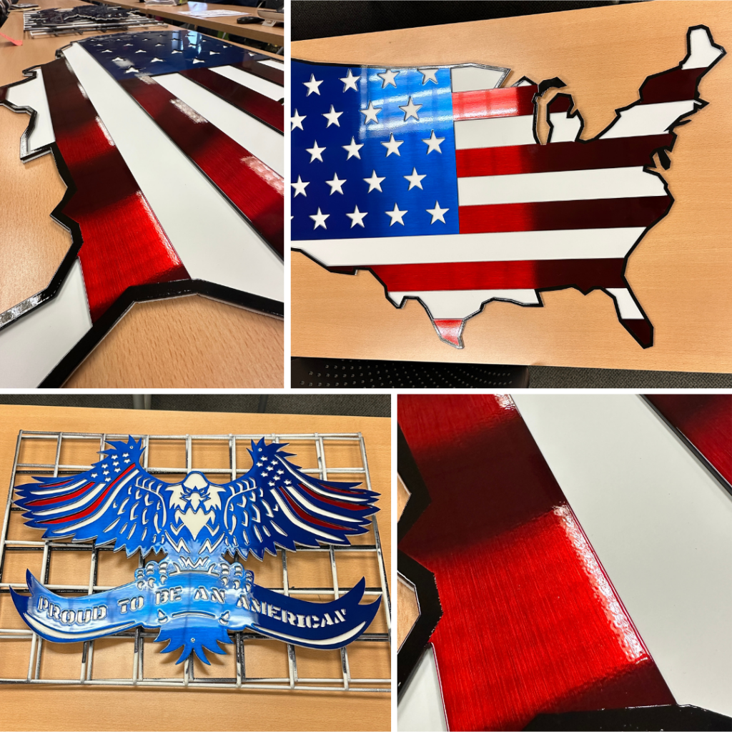 Custom American Flag & Eagle Pieces