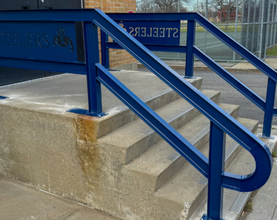 Heavy-Duty and Full of Team Spirit: Custom I-Beam Railings for Lackawanna High School