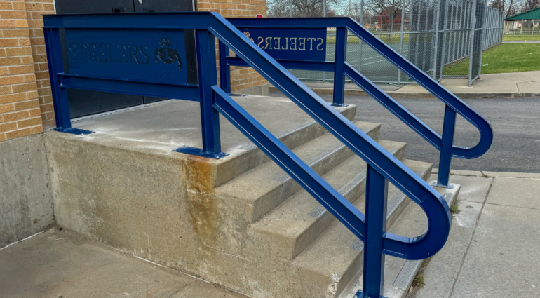 Heavy-Duty and Full of Team Spirit: Custom I-Beam Railings for Lackawanna High School