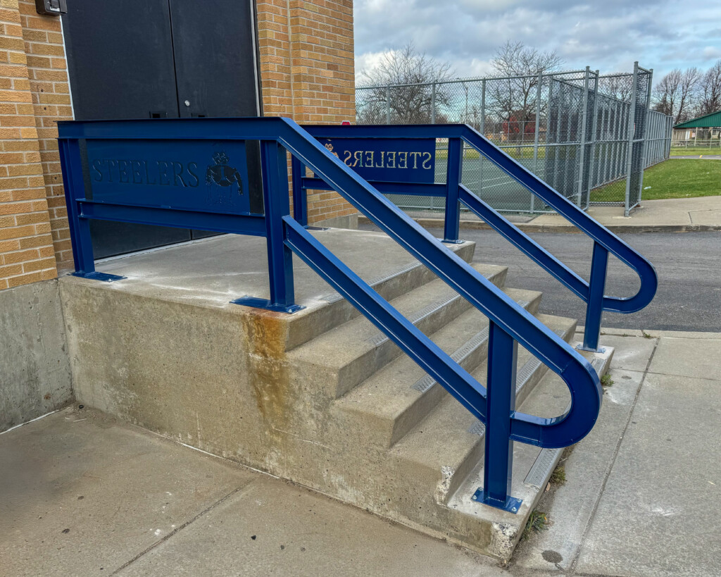 Custom I-Beam Railings for Lackawanna High School