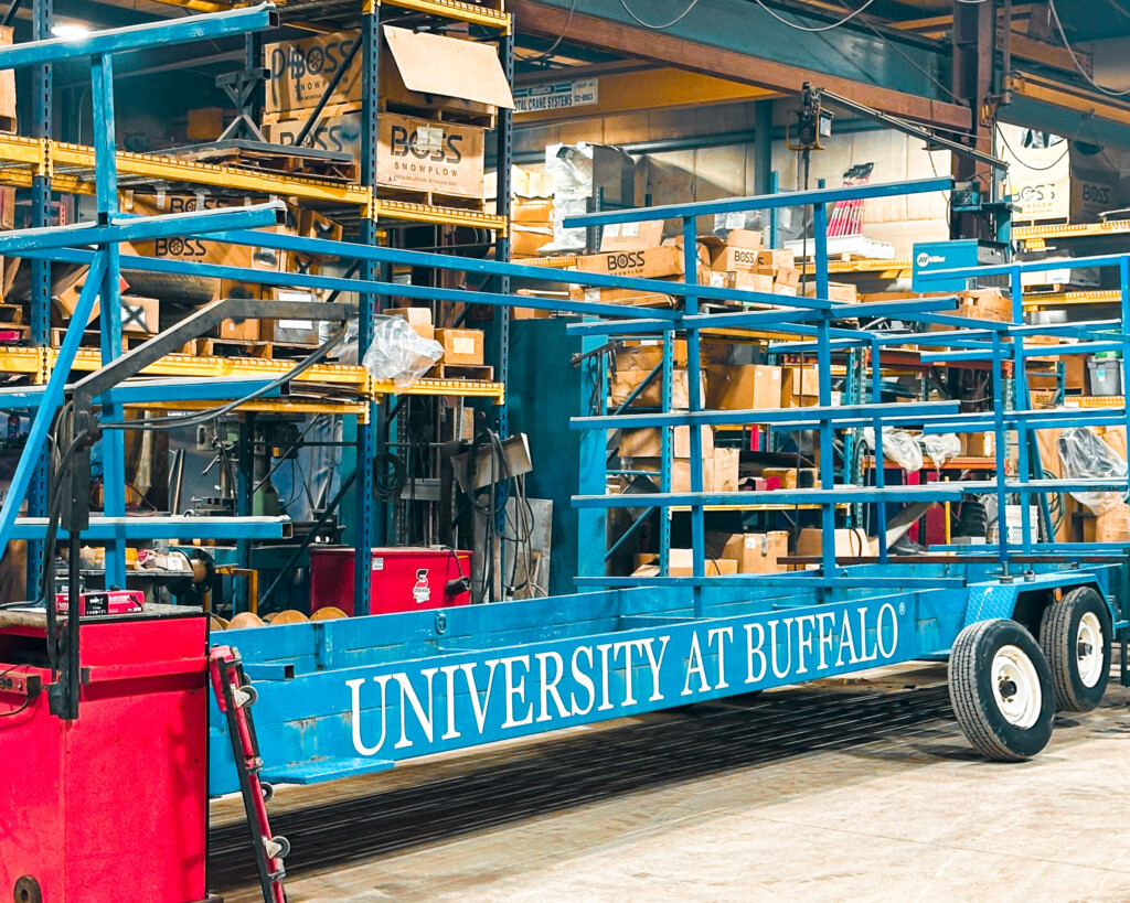 University at Buffalo's Row Boat Trailer in for inspection!