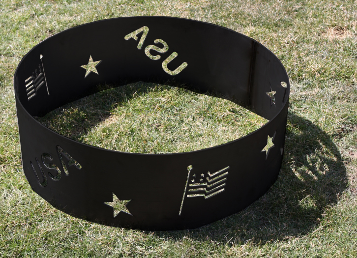 The USA and Flag design Fire Ring