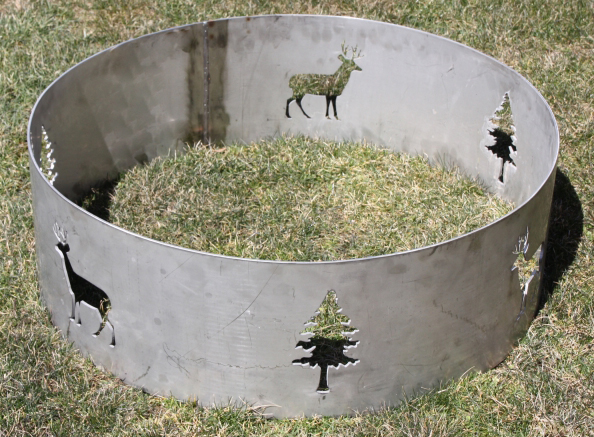 The Deer & Trees Stainless Steel Fire Ring Design