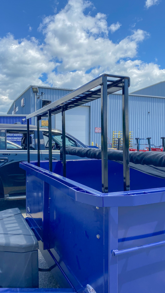 Display view of our MSA Dump with a custom tool rack attached.