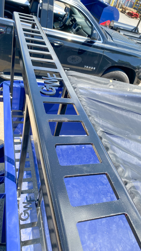 Closer view of our MSA Dump with a custom tool rack attached.