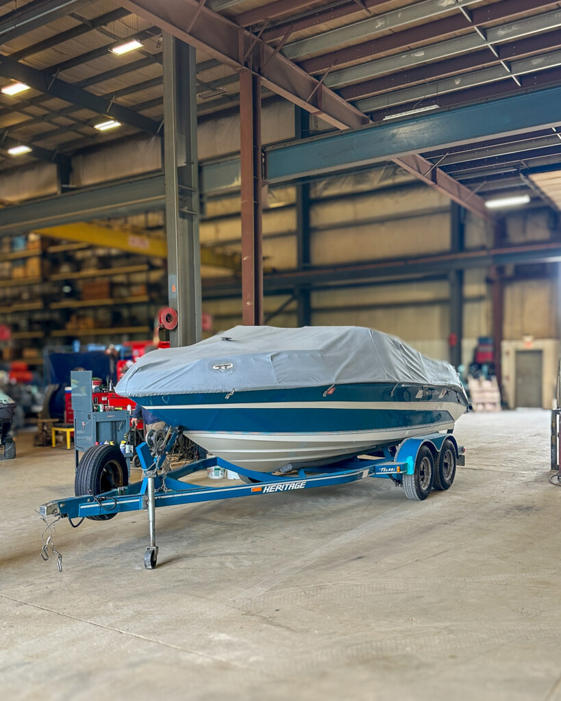 Boat Trailer in for new bearrings